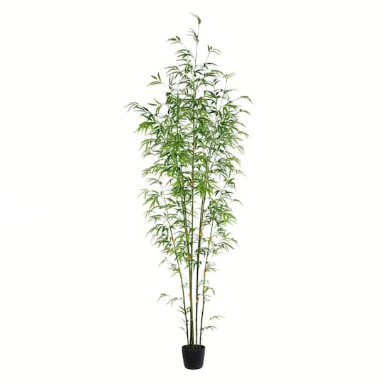 TB190470 7 ft. Artificial Potted Mini Bamboo Tree with 1680 Leaves, Green